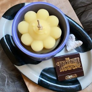 Non-toxic hand poured beeswax candle vintage tiki mug candle Hawaii beachy fun